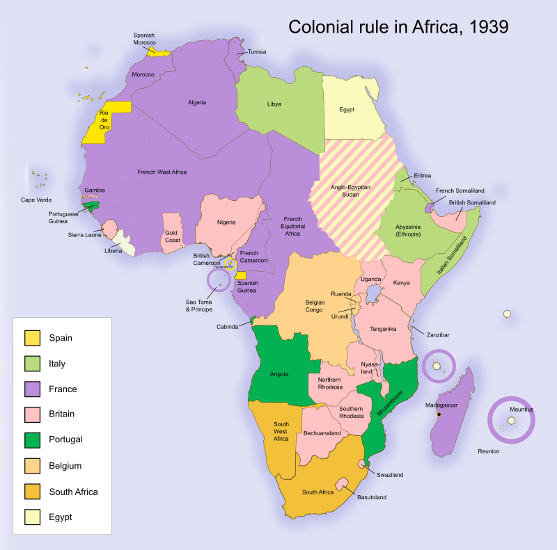 Map from: https://commons.wikimedia.org/wiki/File:Colonial_Africa_(1939).svg